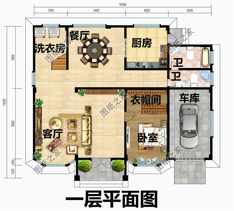 豪華大氣農村三層別墅圖紙