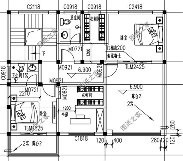 一百一十平方米的自建房設計圖，戶型特別接地氣，你猜蓋好多少