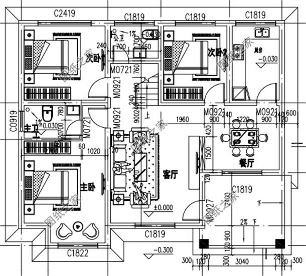 一百一十平方米的自建房設計圖，戶型特別接地氣，你猜蓋好多少