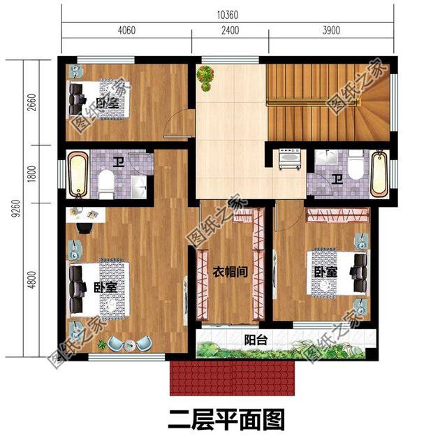 農(nóng)村90平米兩層小別墅戶型圖，簡(jiǎn)單溫馨，最適合咱農(nóng)村建