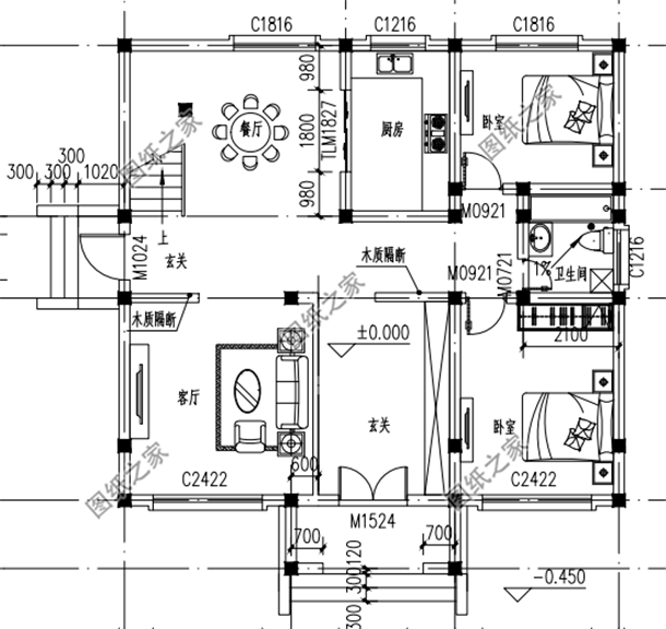 120平方米的自建房設計圖，簡直就是為農村量身定制的