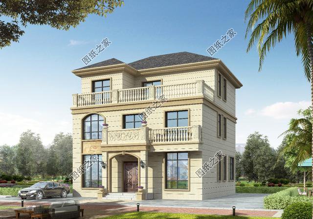 農村自建房三層樓外觀效果圖，大氣內部布局都無可挑剔