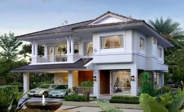 最流行現代簡約別墅外觀圖，有效果圖和布局圖，實用是最大特點