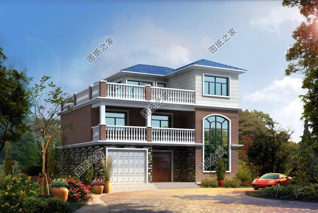 最流行現代簡約別墅外觀圖，有效果圖和布局圖，實用是最大特點