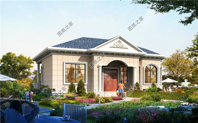 農村一層自建房設計圖，10萬左右就能建，養老別墅就該這么建