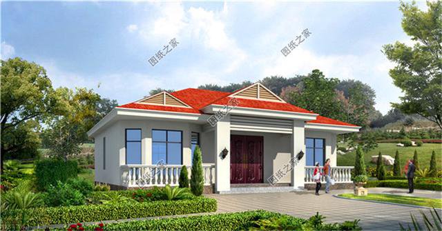 農村一層自建房設計圖，10萬左右就能建，養老別墅就該這么建
