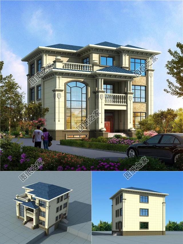 簡單大氣三間三層樓房戶型圖，農村建一棟實用又有面子