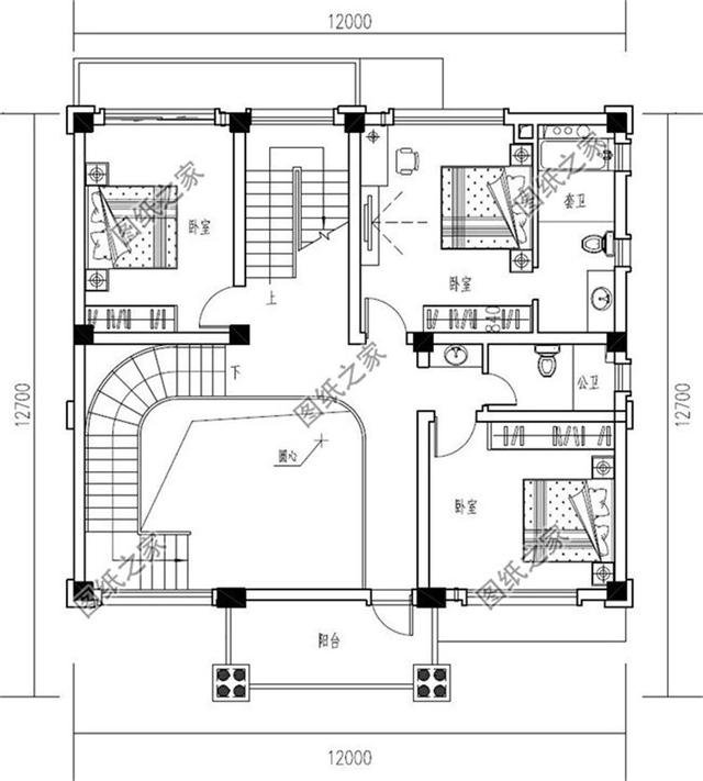 農村三間三層半新款別墅設計圖，建成這樣花了50來萬，貴嗎