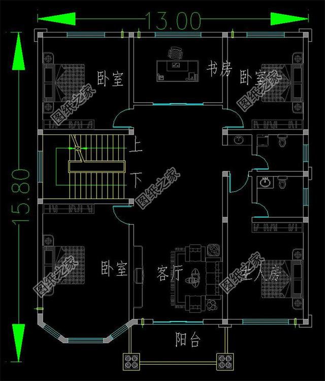 農村三間三層半新款別墅設計圖，建成這樣花了50來萬，貴嗎