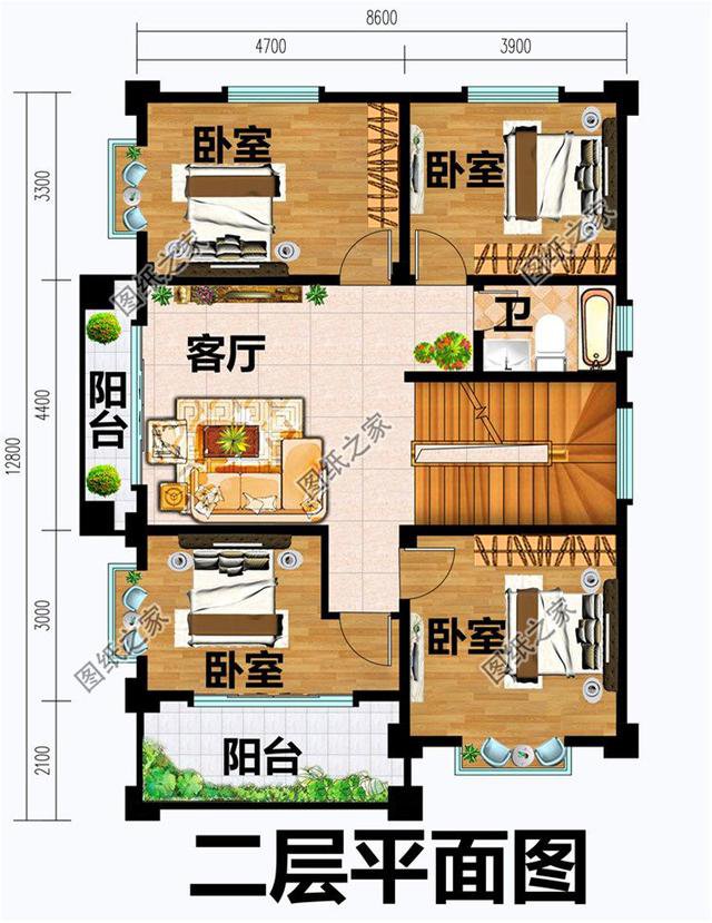 農(nóng)村二間三層自建房圖，小開間大驚喜，快看看適合你嗎