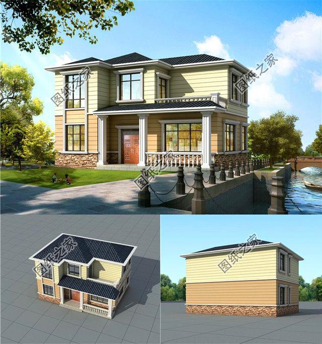 兩層90平自建房設(shè)計圖，戶型雖小，但是給我省不少錢了