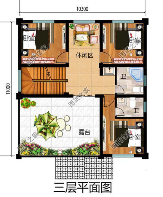 占地120平米三層小別墅外觀效果圖，年輕人都喜歡的款式