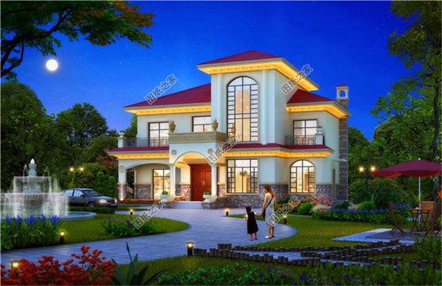 高顏值30萬左右豪華二層別墅設計圖，百年不落伍的款式，千萬別錯過