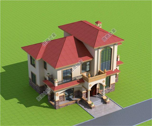 高顏值30萬左右豪華二層別墅設計圖，百年不落伍的款式，千萬別錯過