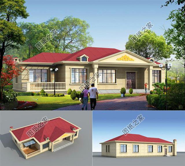 最大氣的一層別墅圖片，瞬間提升父母生活質量，簡直太享受了