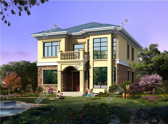 帶洗衣房的農(nóng)村二層樓房圖，性價(jià)比高不說(shuō)，父母孩子都喜歡的戶型