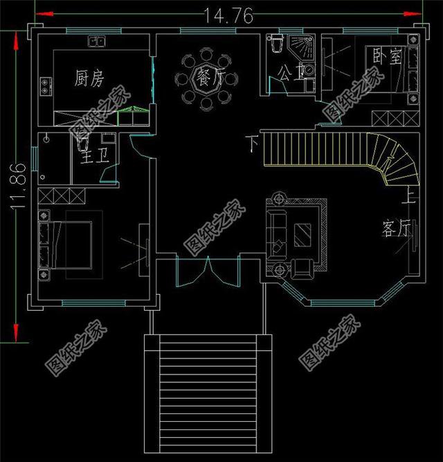 12×14農村二層樓房效果圖以及戶型圖，你會建這么高逼格的別墅嗎？