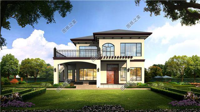 12×14農村二層樓房效果圖以及戶型圖，你會建這么高逼格的別墅嗎？