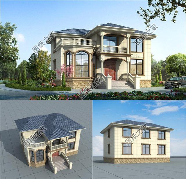 12×14農村二層樓房效果圖以及戶型圖，你會建這么高逼格的別墅嗎？