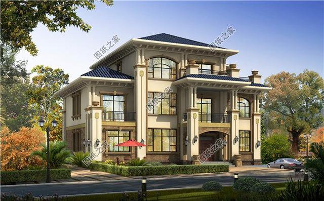 5開間三層自建房設計圖，獨一無二，把田園美景送到家