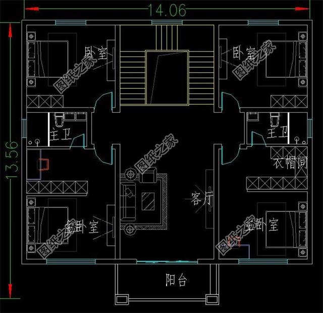 適合老家建的三十萬左右二層樓房圖，配色清新雅致，來看看