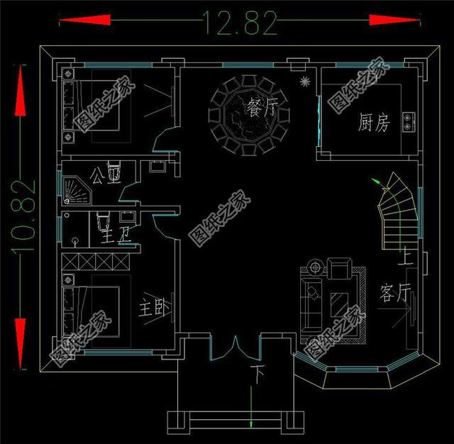 新農(nóng)村135平米三層洋樓效果圖，款式時髦，人見人愛的好戶型