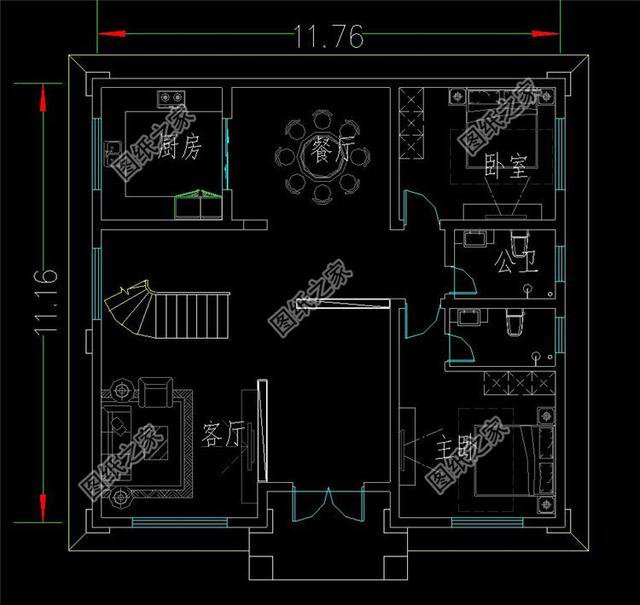 新農(nóng)村135平米三層洋樓效果圖，款式時髦，人見人愛的好戶型