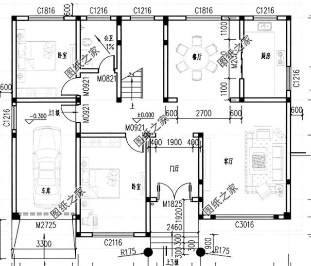 帶車庫的農村建房圖片，農村建房車庫必須有，實用大氣