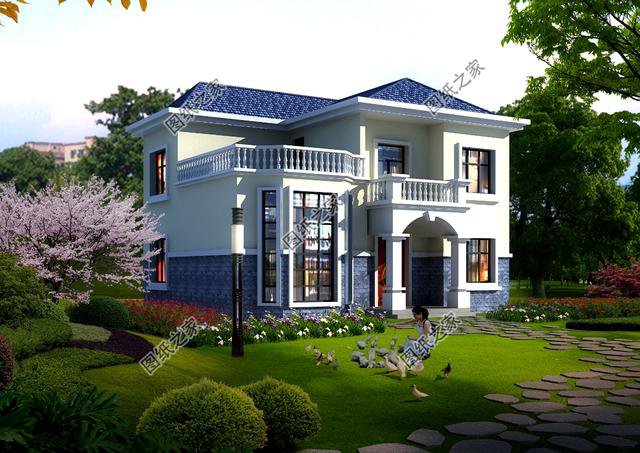 150平米左右二層別墅設(shè)計(jì)圖，農(nóng)村別墅這樣建，城市樓房一樣好看