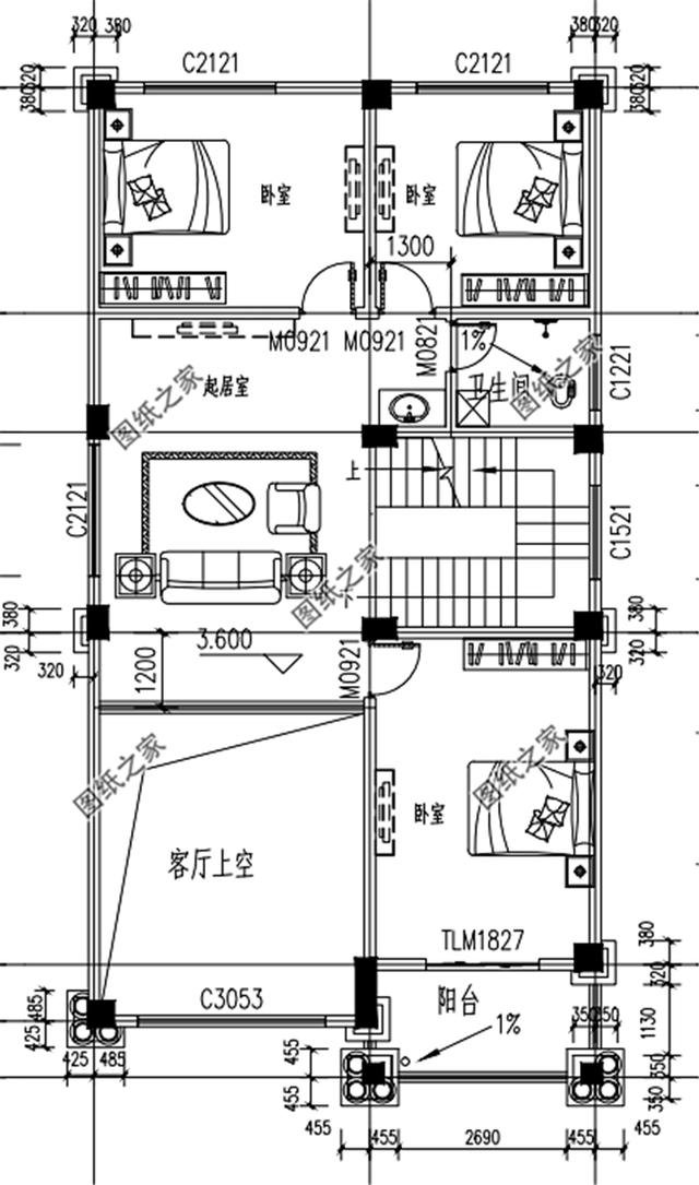 歐式風格三層小洋樓外觀圖，外觀很漂亮，符合農村住宅的設計