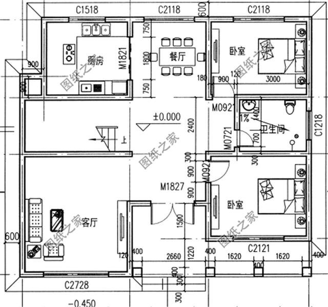 農村三間二層房子設計圖及效果圖，簡單耐看，住著舒適
