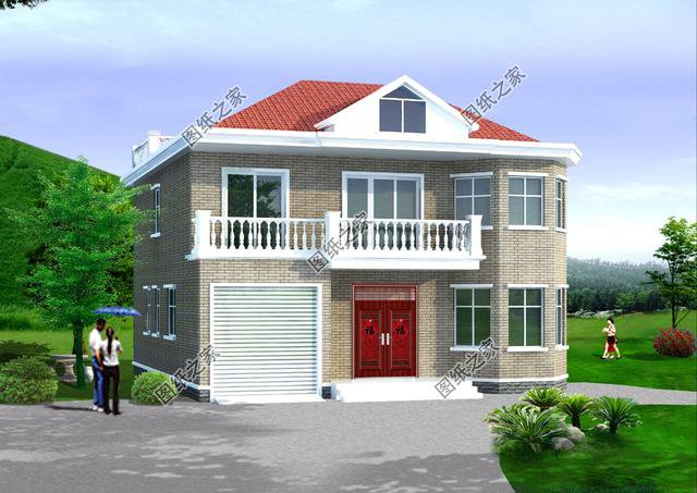 農村三間二層房子設計圖及效果圖，簡單耐看，住著舒適