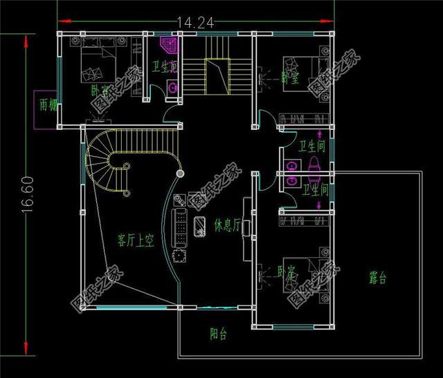 三層復(fù)式別墅戶型圖，農(nóng)村經(jīng)典戶型，全家老小都喜歡