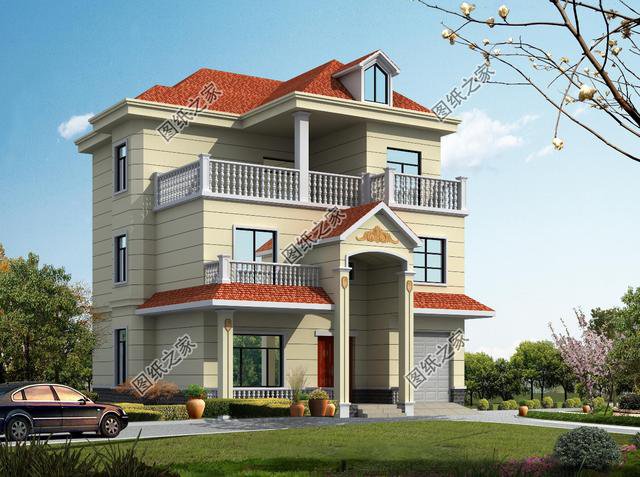 農村建房設計效果圖，簡單大方，父母住在里面都樂呵呵