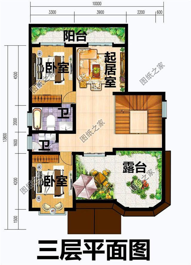 農村二層半樓房圖片設計圖，建一棟這樣的二層半別墅，村里人都夸獎