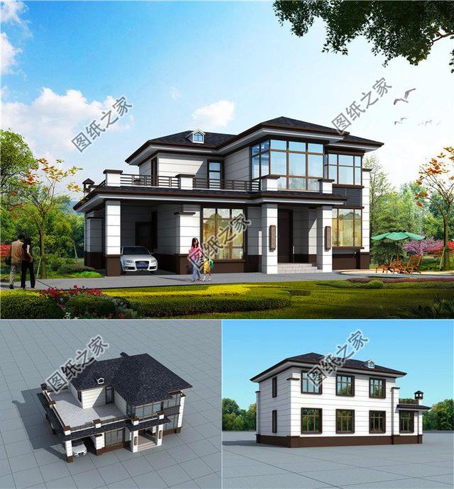 二層別墅140平米農村自建房設計圖，外觀好看，功能齊全，看上哪款建哪款