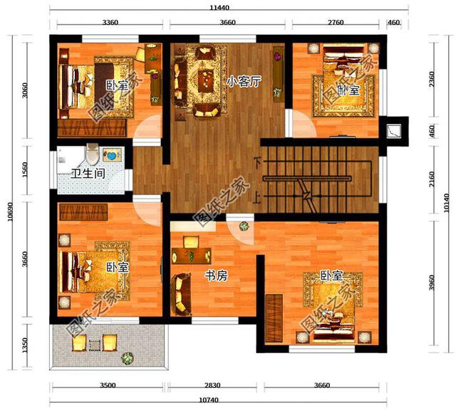占地100平二層房屋設(shè)計圖，占地雖小，但是住著舒適又安心