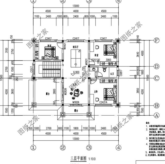 二層半建房圖紙設計圖，簡單又好看，村里人看了都喜歡