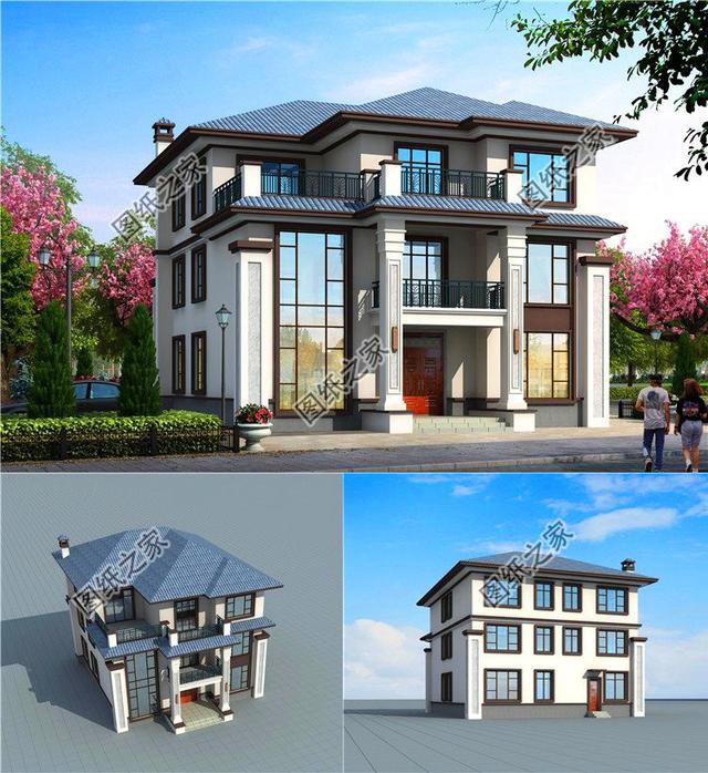 強烈推薦三款三層中式別墅效果圖，超贊的中式小洋樓千萬不要錯過了