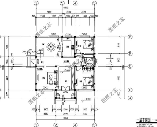 農(nóng)村三間兩層間戶型圖，看了這么多三層別墅，還是覺得這三款更精致