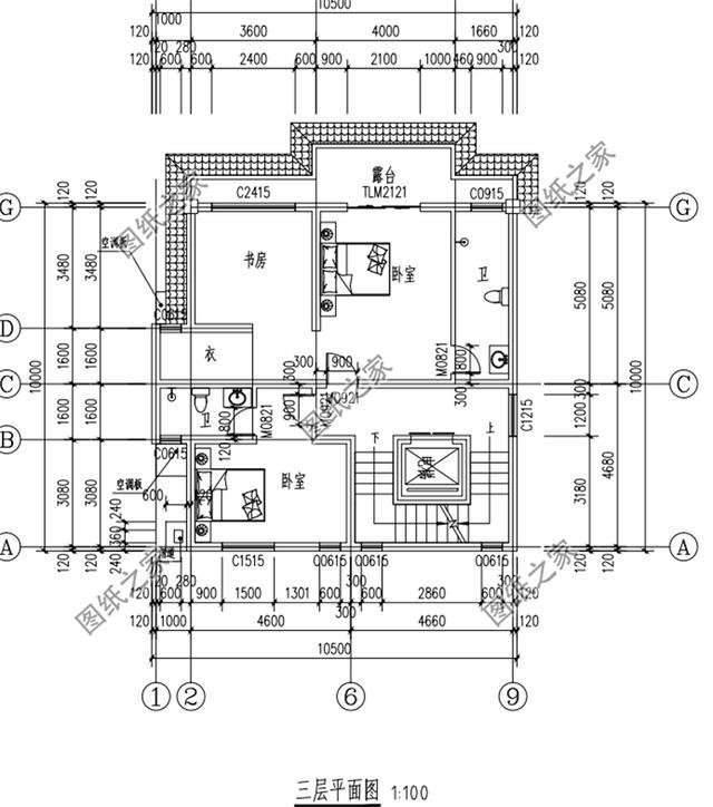 農村三層半自建房設計圖紙，戶型大氣房間多，大家庭朋友可以參考