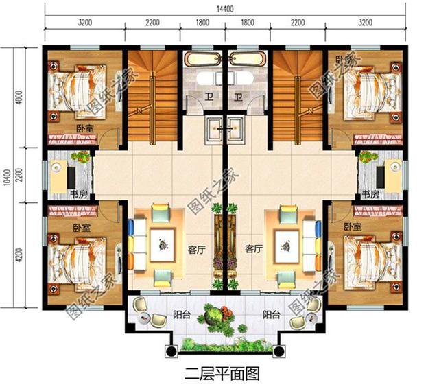 兄弟三層雙拼別墅設計圖，哥倆在村里建上一棟那是相當厲害了