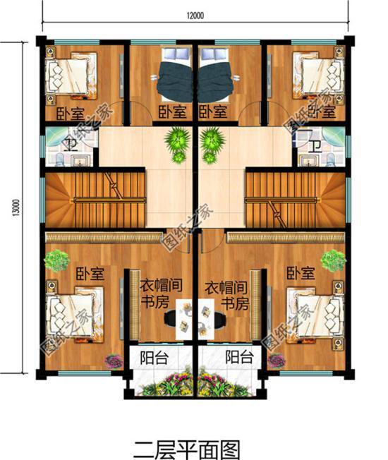 兄弟三層雙拼別墅設計圖，哥倆在村里建上一棟那是相當厲害了