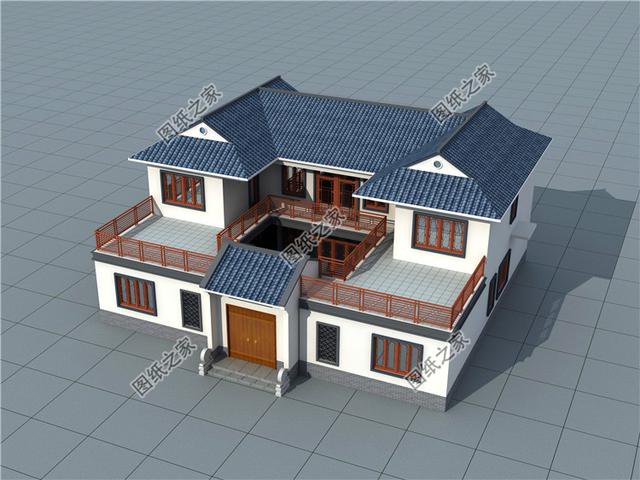 農村四合院別墅設計圖，建房戶型千千萬，唯有四合院最合適