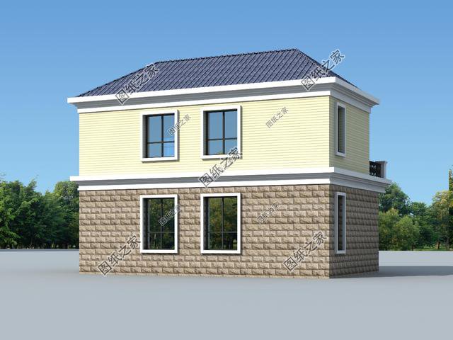 新農村80平米二層房屋設計圖紙，精簡戶型，地方不大也能合理規劃