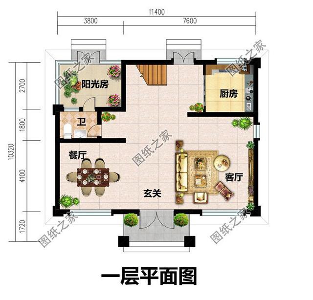 適合農村建的110平方米的二層樓，怪不得越來越多的朋友回鄉建房