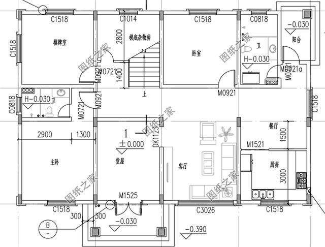 進深11米左右農村房屋戶型圖，沉穩又大方，經濟實用