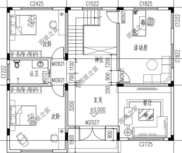 農(nóng)村二層樓房帶大露臺(tái)，功能齊全，既可以休閑又可以晾曬