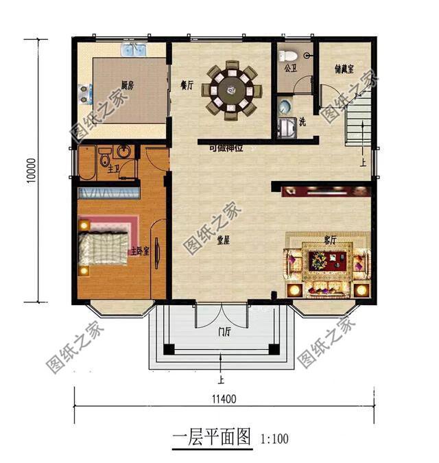 農村三層帶羅馬柱的房屋圖片，準備在農村建房的有福了，建房參考