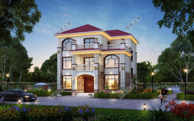 農村三層樓房磚混結構設計圖，質量安全高，房屋設計的合理